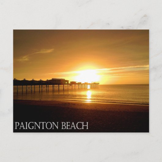 Paignton Beach Postcard Postkarte (Vorderseite)