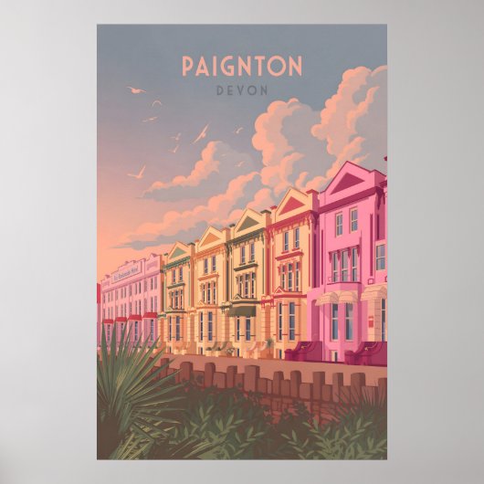 Paignton Devon Reiseplakat Poster (Vorne)