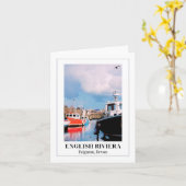 Paignton Harbour, English Riviera, Devon Karte (Gelbe Blume)