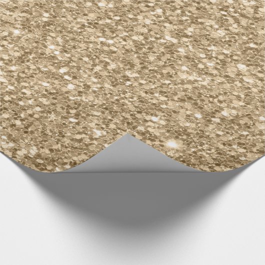 Pail Gold Glitzer Textur Geschenkpapier (Ecke)