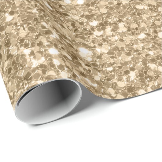 Pail Gold Glitzer Textur Geschenkpapier (Rolleneckpunkt)