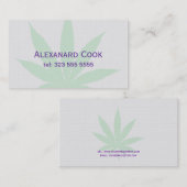 Pail Green Medical Leaf Business Card Visitenkarte (Vorne/Hinten)