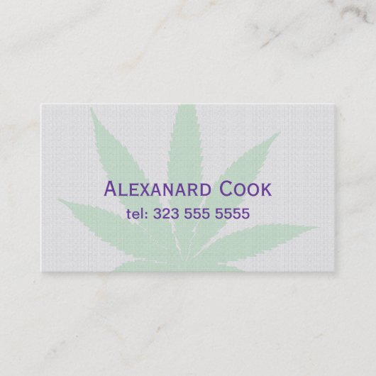 Pail Green Medical Leaf Business Card Visitenkarte (Vorderseite)