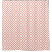 Pail Pink & White Geometric Modern Pattern Duschvorhang (Vorderseite)