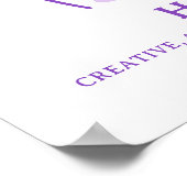 Paillame bedeutet lila personalisiertes Plakat (Ecke)