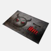 Paillasson Devilmoji Vintage Fußmatte (Schrägansicht)