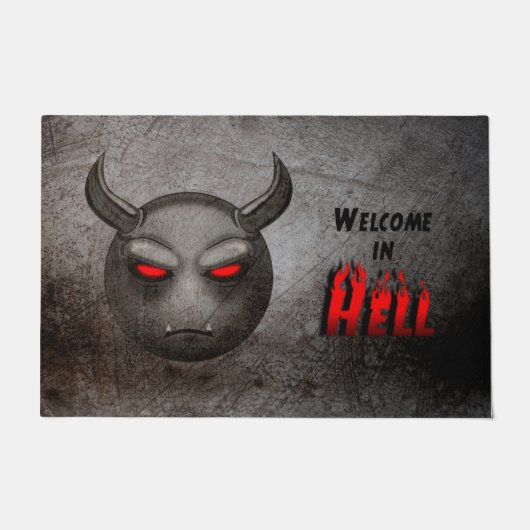 Paillasson Devilmoji Vintage Fußmatte (Vorderseite)