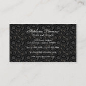 Paillette-Blickzebra-Leopard-Druck Visitenkarte (Rückseite)