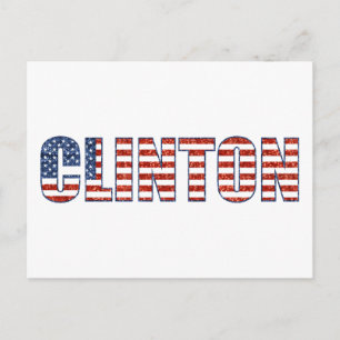Pailletten Clinton Postkarte
