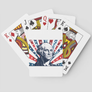 Pailletten George Washington Spielkarten