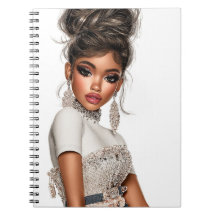 Pailletten & gestyltes Glam Girl Spiral-Foto-Notiz