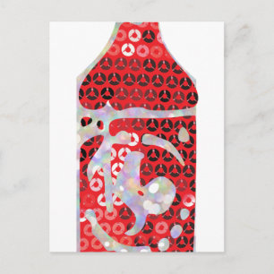 Pailletten-Hot-Sauce Postkarte