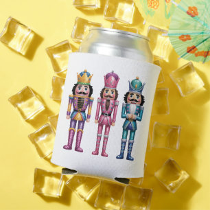 Pailletten Nussknacker Weihnachten Familie Preppy  Dosenkühler