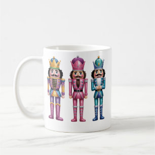 Pailletten Nussknacker Weihnachten Familie Preppy  Kaffeetasse