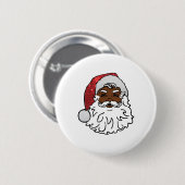 Pailletten schwarzer Weihnachtsmann Button (Vorne & Hinten)