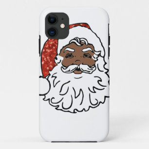 Pailletten schwarzer Weihnachtsmann Case-Mate iPhone Hülle