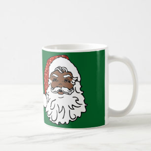 Pailletten schwarzer Weihnachtsmann Kaffeetasse
