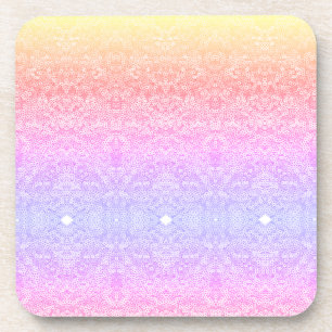 Pailletten-Spitzenmuster Ombre Pink Gold Lila Getränkeuntersetzer