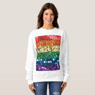 Pailletten-Stolzflagge Damen Sweatshirt