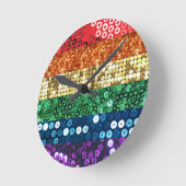 Pailletten-Stolzflagge Runde Wanduhr (Winkel)