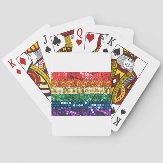 Pailletten-Stolzflagge Spielkarten (Rückseite)