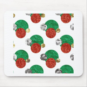 Pailletten Weihnachts Punkte Mousepad