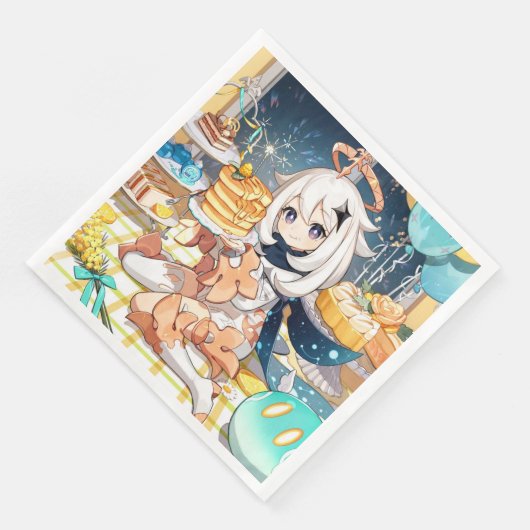 Paimon Genshin Impact Napkin Serviette (Ecke)