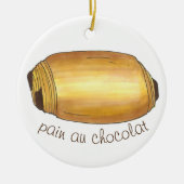 Pain Au Chocolat Croissant Koch Bäckerei Keramik Ornament (Vorne)