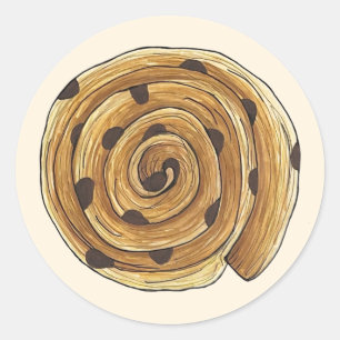 Pain Aux Raisins French Patisserie Bäckerei Food Runder Aufkleber