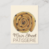 Pain Aux Raisins French Patisserie Bäckerei Koch Visitenkarte (Vorderseite)