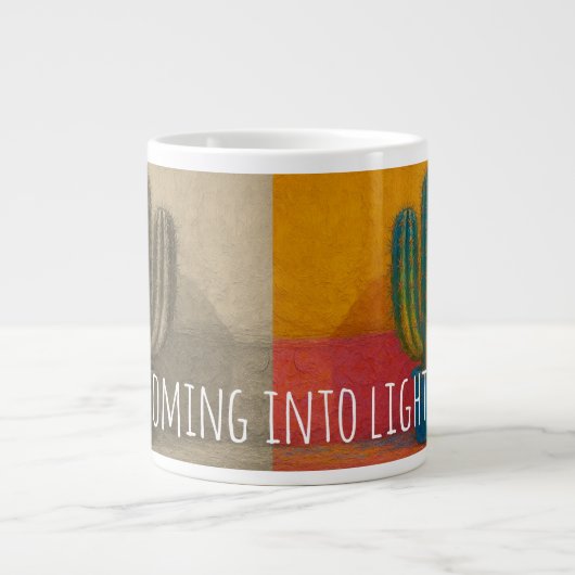 Pain blooming into light & color Jumbo-Tasse (Vorderseite)