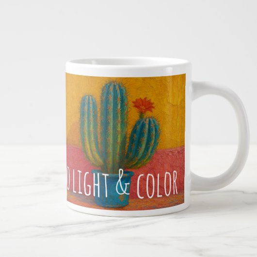 Pain blooming into light & color Jumbo-Tasse (Rechts)