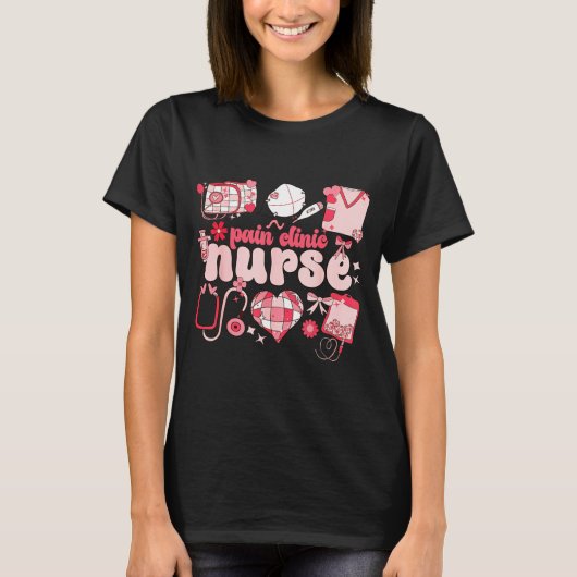 Pain Clinic Nurse Valentine's Day Pain Management  T-Shirt (Vorderseite)