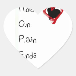 Pain-Ends Herz-Aufkleber