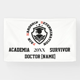 Pain, Hardship, Determination – Funny PhD Quote Banner
