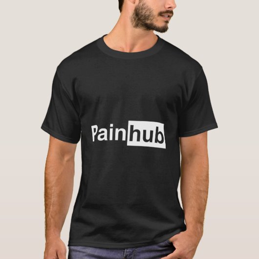 Pain Hub Funny Sad Erwachsene T-Shirt (Vorderseite)