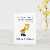 Pain in the butt, Happy Birthday Karte (Gelbe Blume)