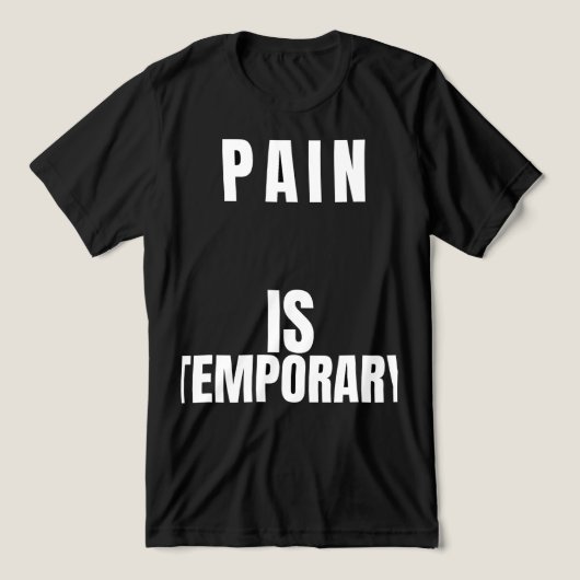 Pain Is TemporaryT-Shirt Tri-Blend Shirt (Design Vorderseite)