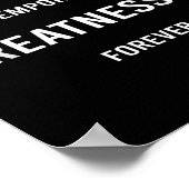 Pain Is Temrary Greatness Is Forever Motivational Poster (Ecke)