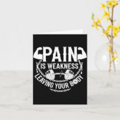 Pain Is Weakness Leaving Your Body Gym Workout Men Karte (Gelbe Blume)