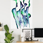 Pain Remover 1 Purple Flower Abstract Art Print Poster (Heimbüro)