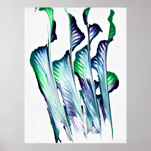 Pain Remover 1 Purple Flower Abstract Art Print Poster (Vorne)