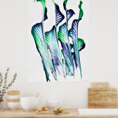 Pain Remover 1 Purple Flower Abstract Art Print Poster (Küche)