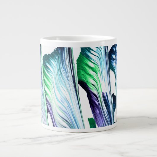 Pain Remover 1 Purple Green Abstract Drink Mug Jumbo-Tasse (Vorderseite)