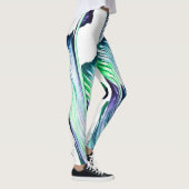 Pain Remover 1 Purple Green Abstract Leggings (Rechts)