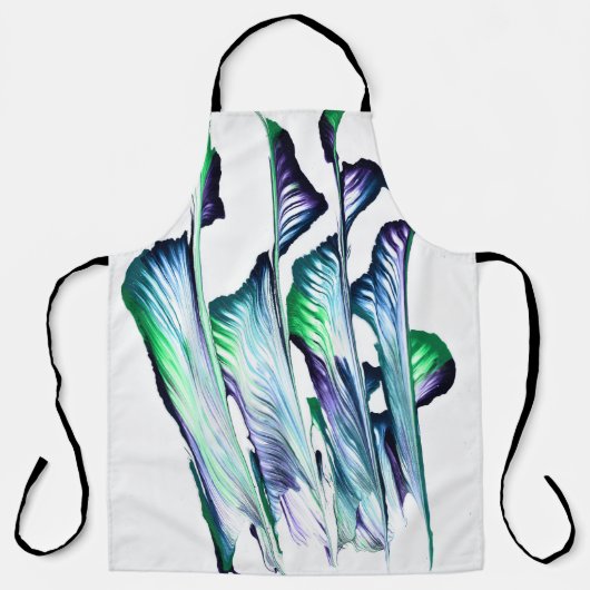 Pain Remover 1 Purple Green Flower Abstract Apron Schürze (Vorderseite)
