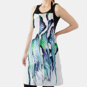 Pain Remover 1 Purple Green Flower Abstract Apron Schürze (InSitu)