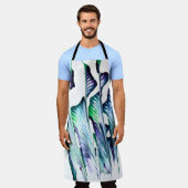Pain Remover 1 Purple Green Flower Abstract Apron Schürze (Getragen)