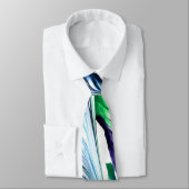 Pain Remover 1 Purple Green Flower Abstract Tie Krawatte (Gebunden)