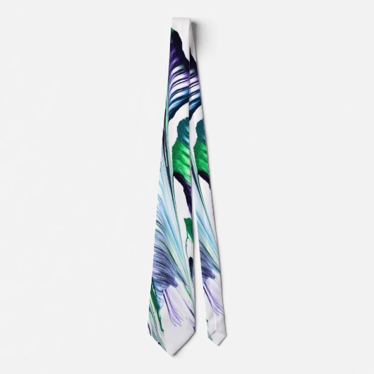 Pain Remover 1 Purple Green Flower Abstract Tie Krawatte (Vorderseite)